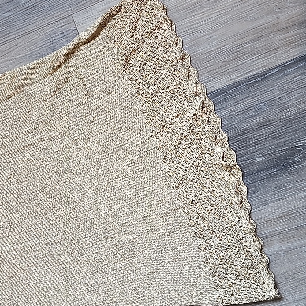St. John Metallic Gold Sleeveless Blouse - Picture 5 of 16